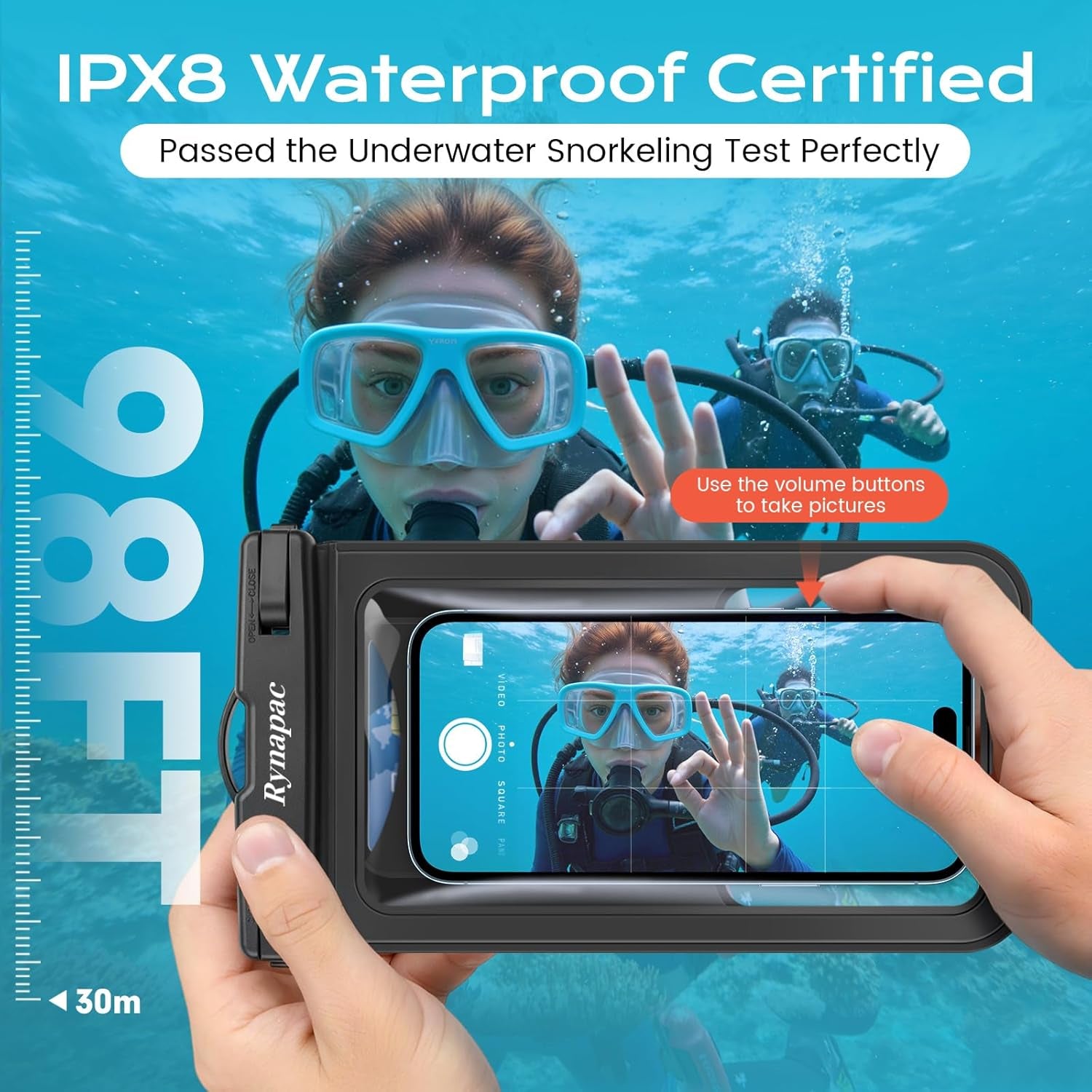 Waterproof Phone Pouch [Up to 8.5"] - 2 Pack, IPX8 Waterproof Phone Case with Lanyard for Iphone 17 16 15 Pro Max, Touchscreen & Photograph, Cellphone Dry Bag for Beach Cruise Essentials 2026