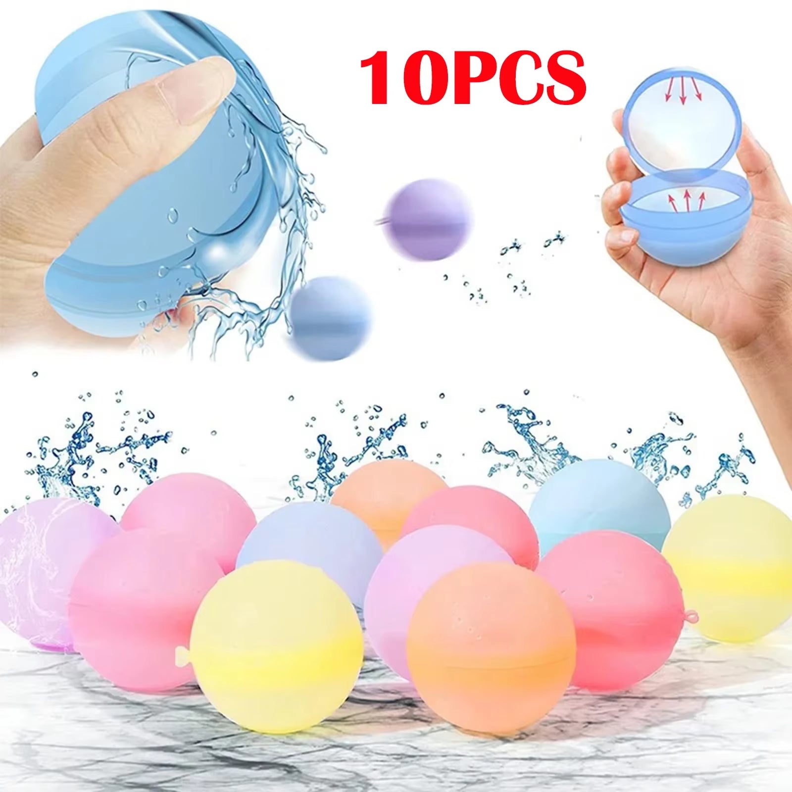 10-30Pcs Reusable Water Balloons Water Ball for Kids Outdoor Activities, Kids Pool Beach Bath Toys Water Bomb for Summer Games