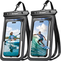 Waterproof Phone Pouch [Up to 8.5"] - 2 Pack, IPX8 Waterproof Phone Case with Lanyard for Iphone 17 16 15 Pro Max, Touchscreen & Photograph, Cellphone Dry Bag for Beach Cruise Essentials 2026